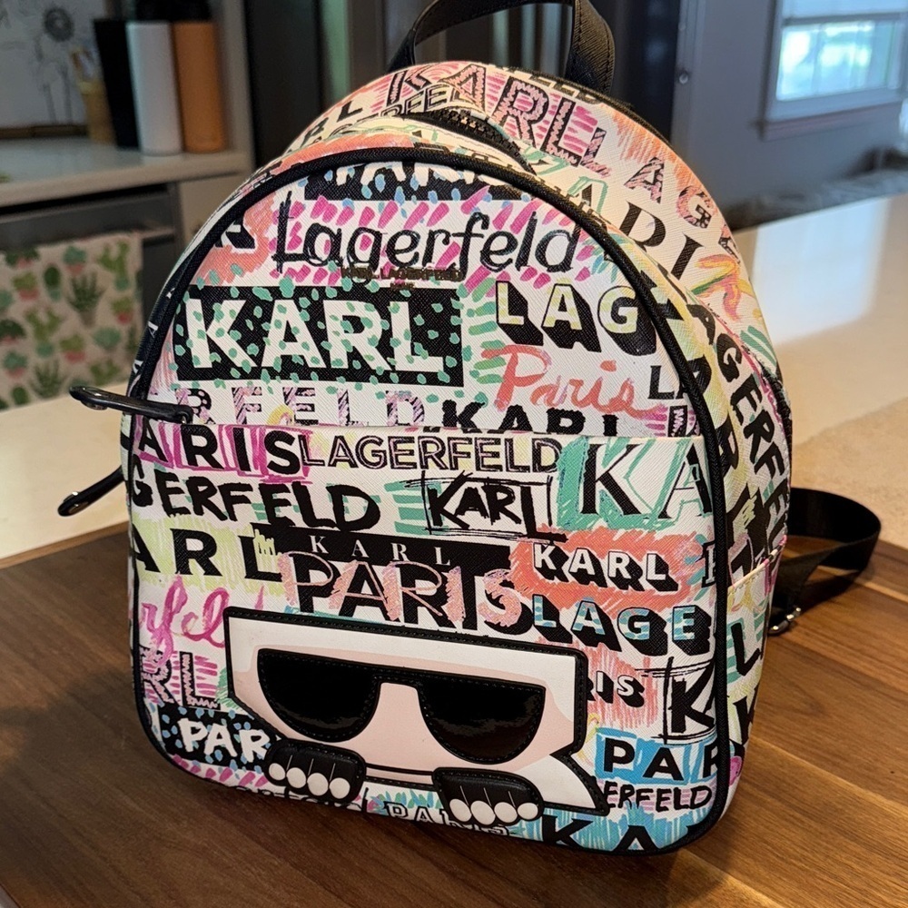 Karl Lagerfeld Paris Backpack Karl Pastel Multi Color.